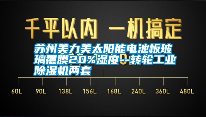 蘇州美力美太陽能電池板玻璃覆膜20%濕度--轉輪工業除濕機兩套