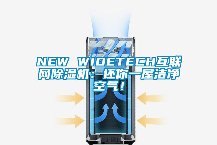 NEW WIDETECH互聯網除濕機：還你一屋潔凈空氣！