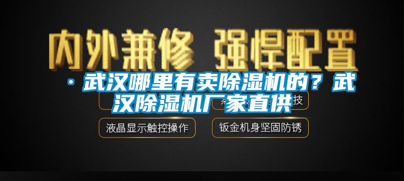 ·武漢哪里有賣除濕機的？武漢除濕機廠家直供