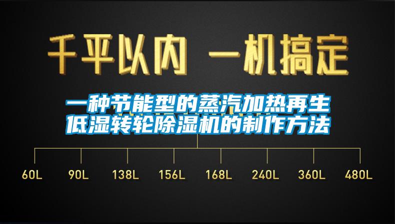 一種節能型的蒸汽加熱再生低濕轉輪除濕機的制作方法