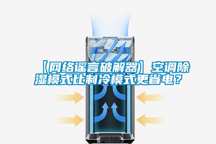 【網絡謠言破解器】空調除濕模式比制冷模式更省電？