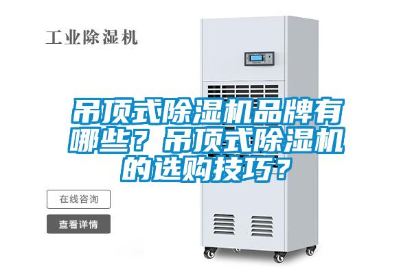 吊頂式除濕機品牌有哪些？吊頂式除濕機的選購技巧？