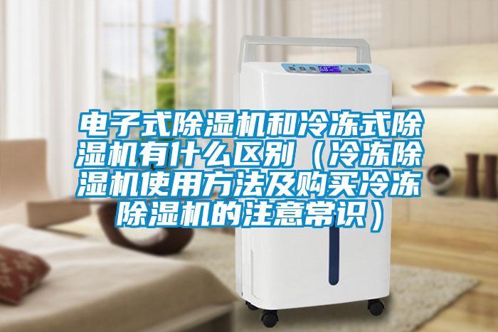 電子式除濕機和冷凍式除濕機有什么區別（冷凍除濕機使用方法及購買冷凍除濕機的注意常識）