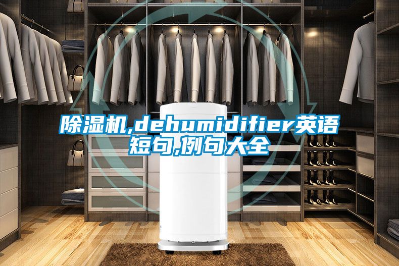 除濕機,dehumidifier英語短句,例句大全